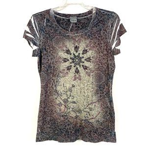 Daytrip Women's Olive Burgundy Pink Soft Shirt - Medium